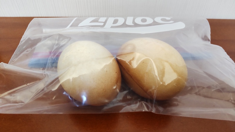 自家製の「ほうじ茶ゆで卵」