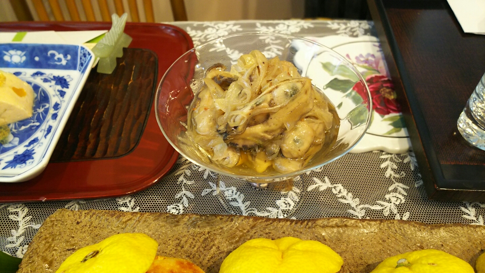 牡蠣の中華風オイル漬け