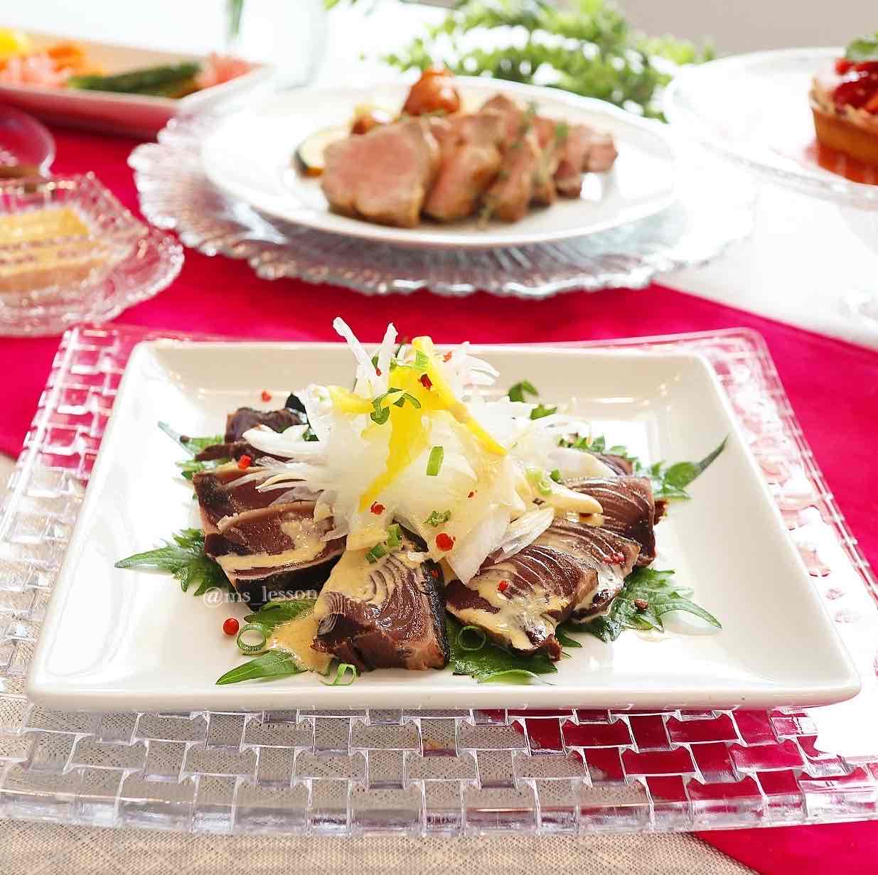 【レシピ】ピリ辛ソースで食べるカツオのお刺身