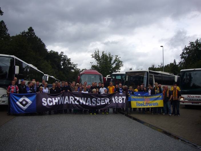 Busfahrt zum Heimspiel gegen den BTSV mit den Iselöwen im August
