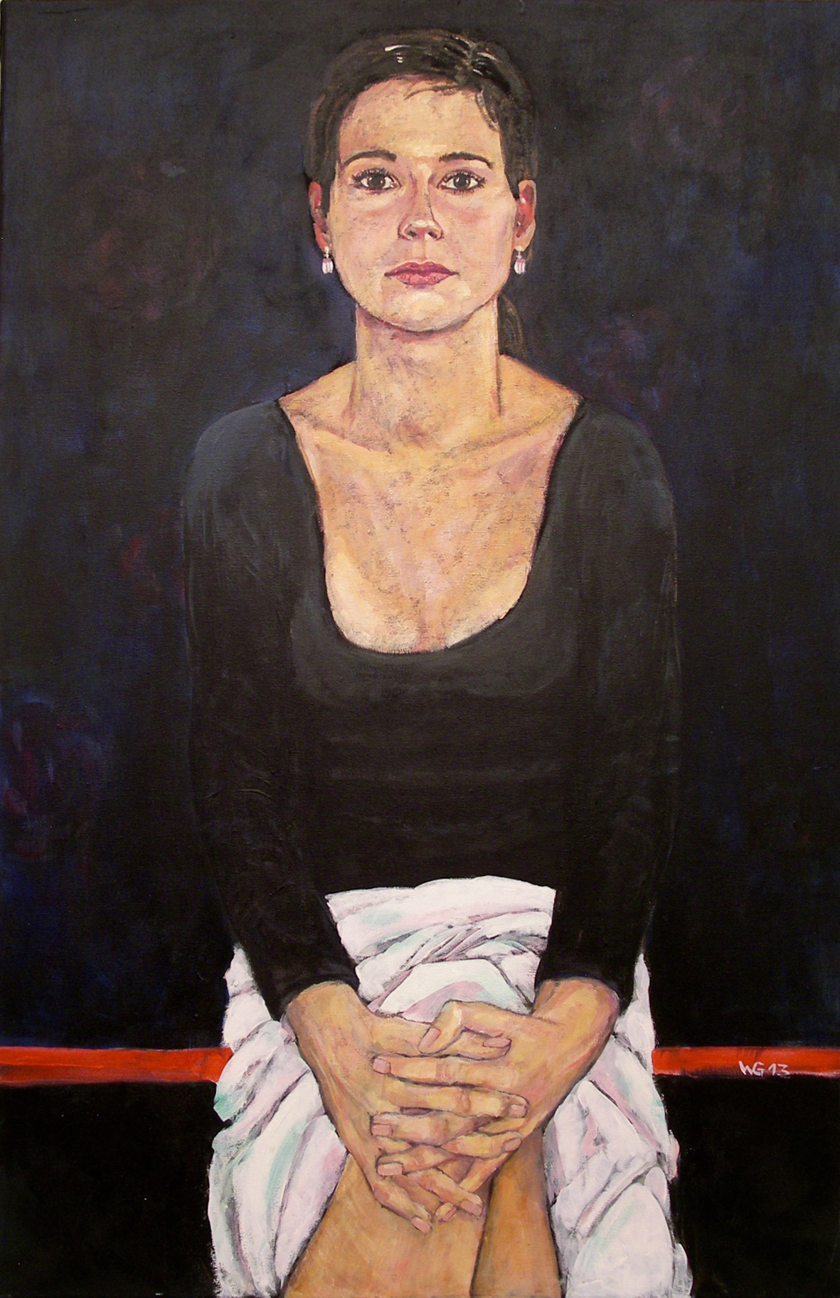 "Junge Frau", Acryl auf Baumwolle, 90x60, 2013