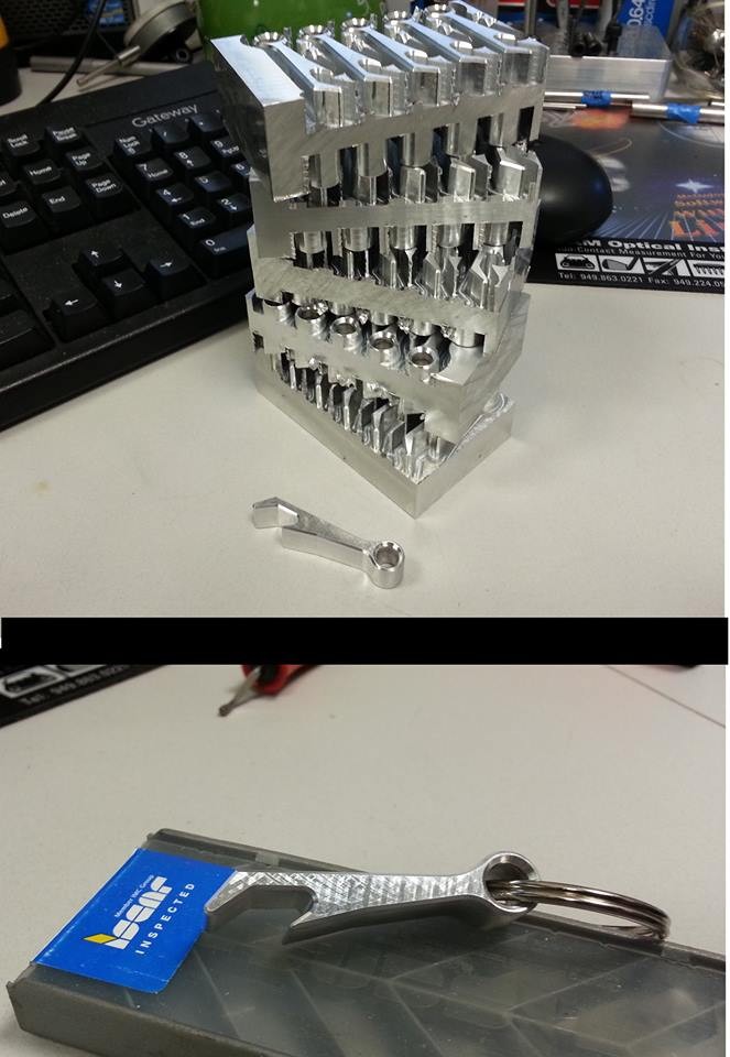 Custom aluminum bottle openers.
