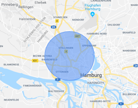 Liefergebiet für Kita-Mittagessen