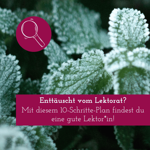 Enttäuscht vom Lektorat? Mit diesem 10-Schritte-Plan findest du eine gute Lektor*in!