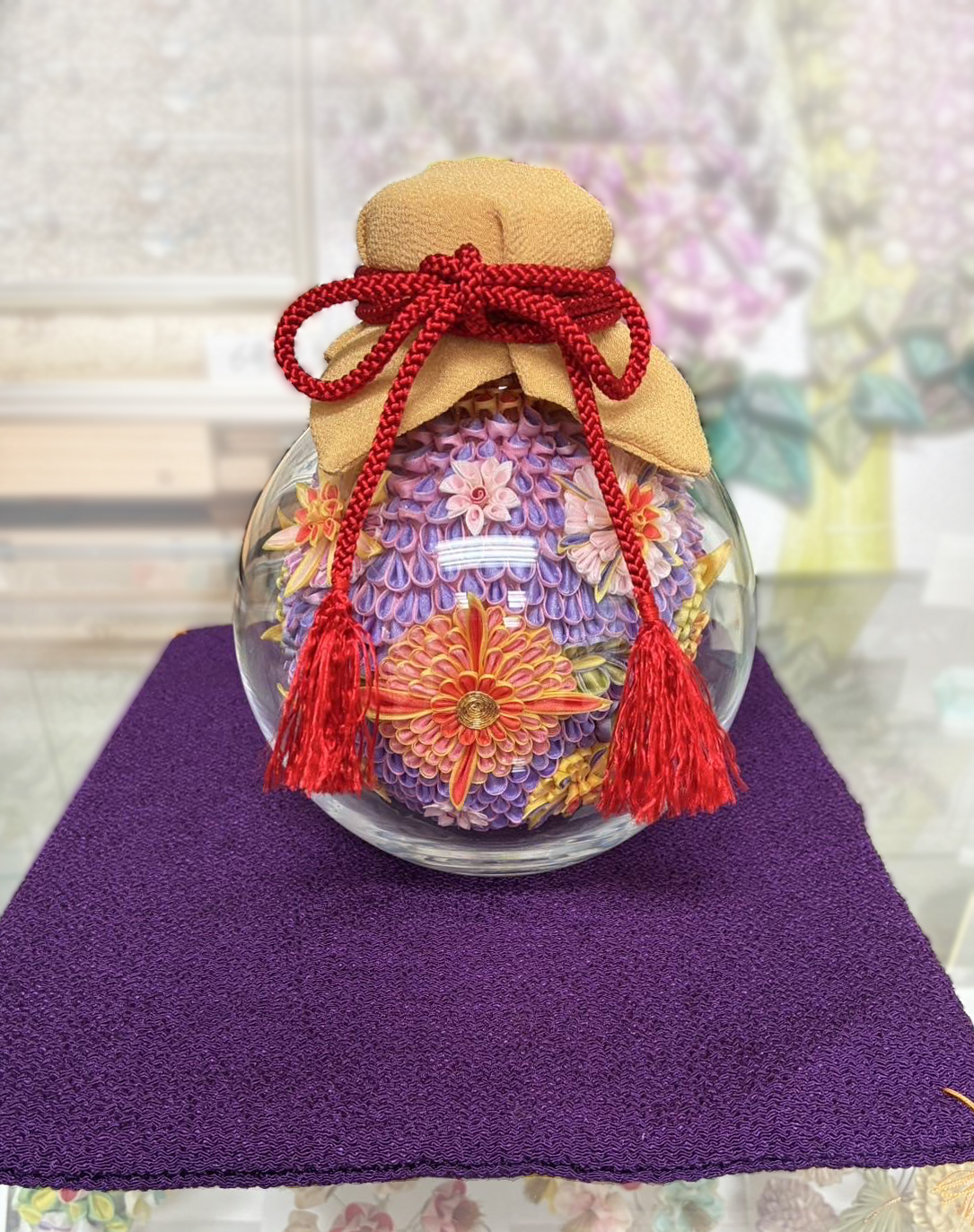 つまみ絵　つまみ細工　伝統工芸品　絵画　美術　骨董品　御所車 つまみ絵つまみ細工伝統工芸品絵画美術骨董品