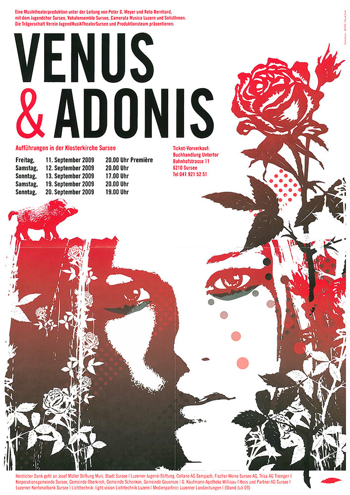 Venus and Adonis Oper von John Blow Jugend Musik Theater Sursee JMTS