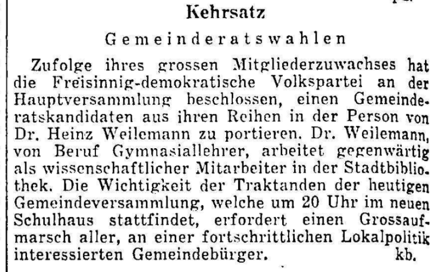 1959.12.28 - Der Bund - Gemeindeversammlung