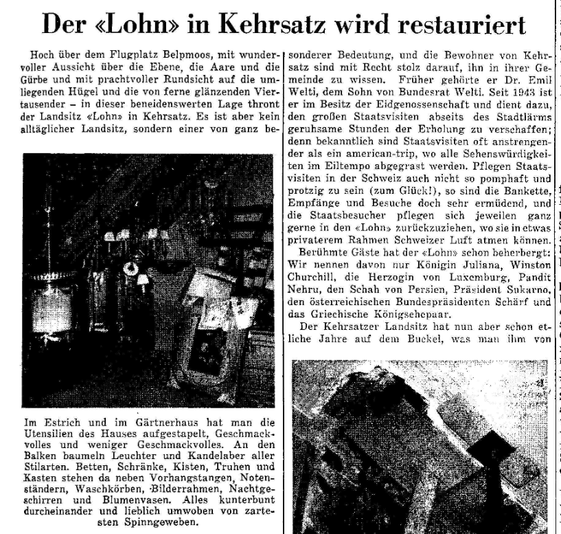 1959.03.25 - Der Bund - Sanierung Lohn