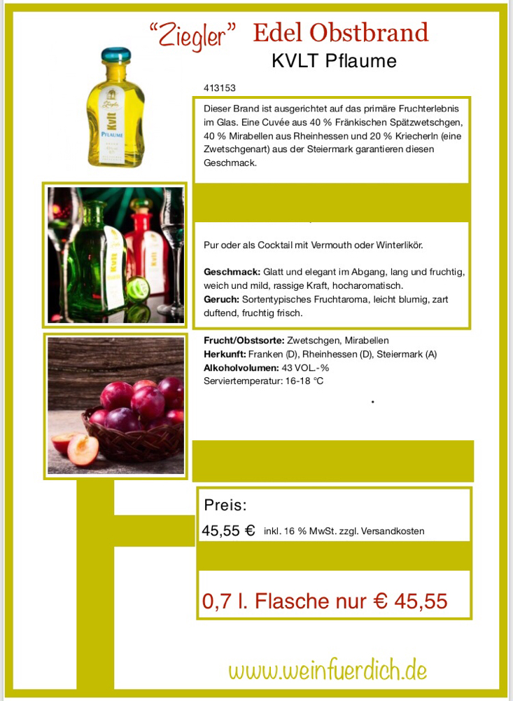 Ziegler/ Edel Obstbrand