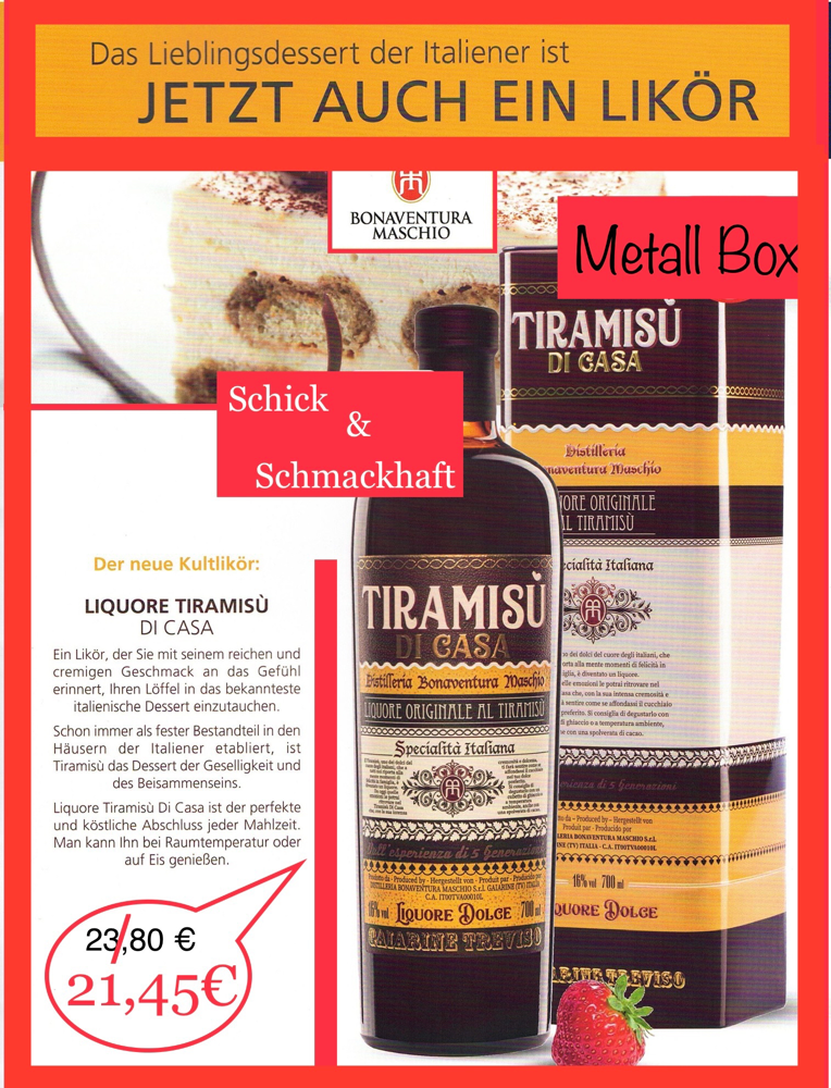 Tiramisu liquors di Casa/ Maschine- Venetien