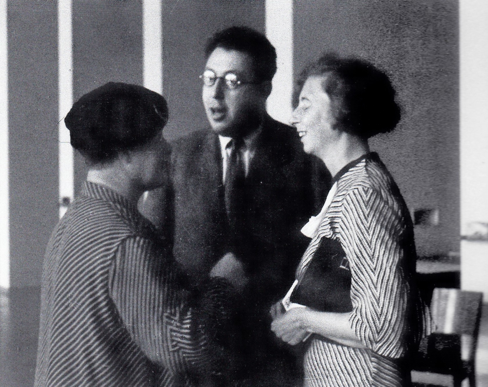 Otto Fenichel mit Francis Deri und Annie Reich, 1934