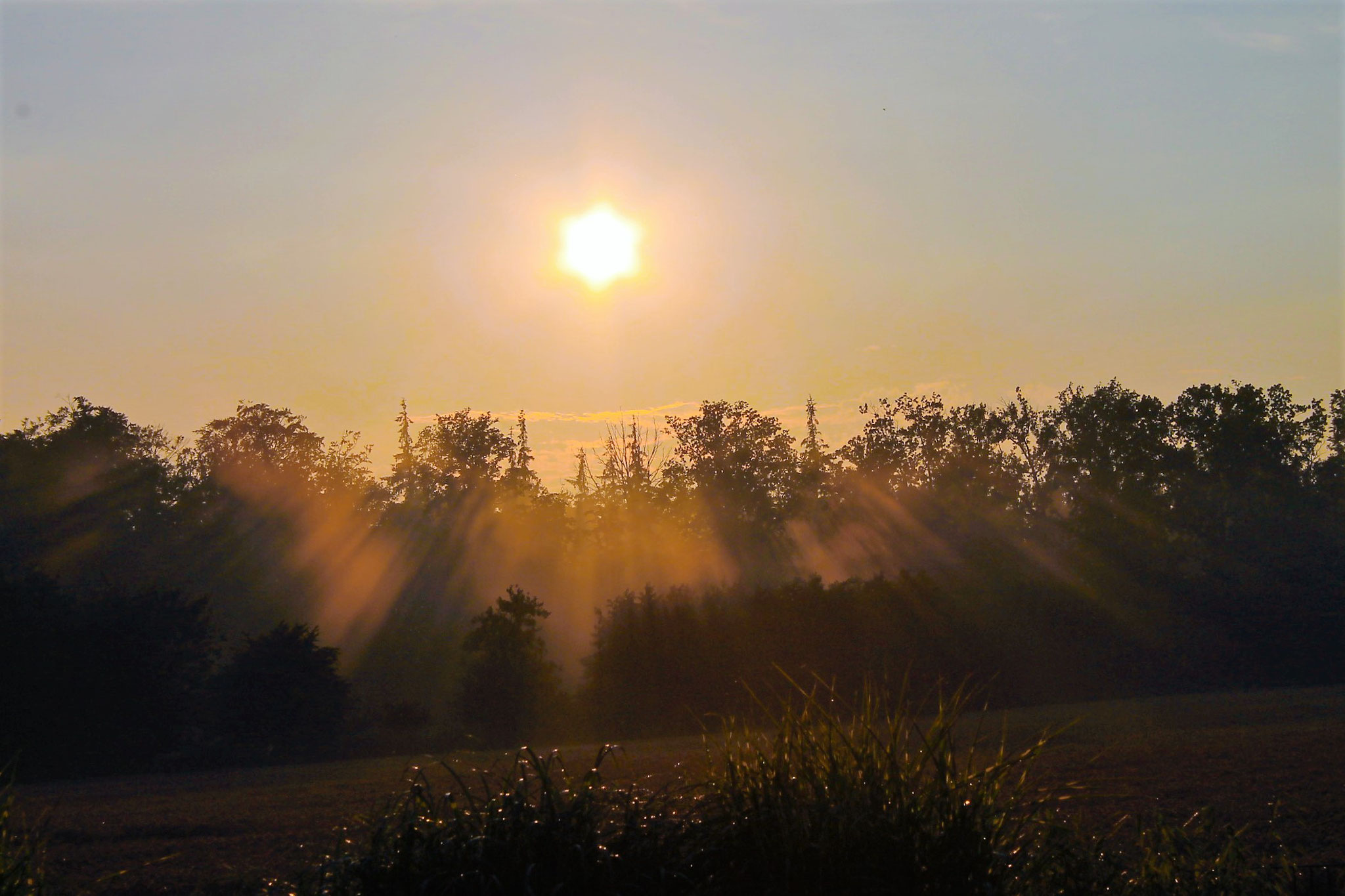 Sonnenuntergang von der Terrasse