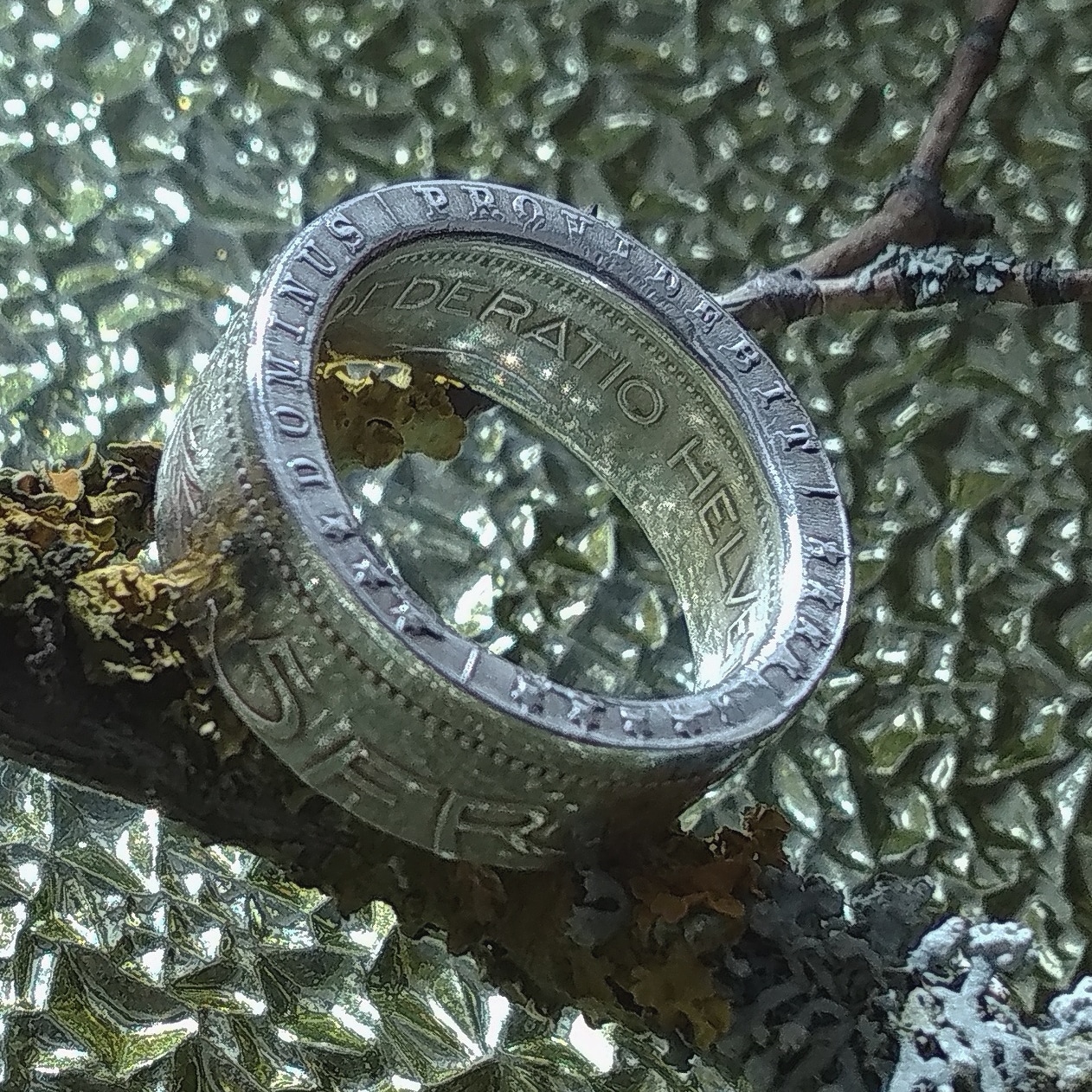 Silberringe aus 5 Liber. Münze in 835 Silber bis Jahrgang 1967 + 69