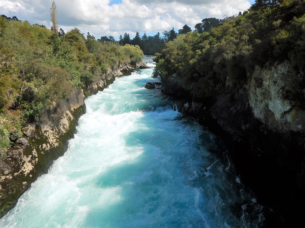 Die Huka Falls des Waikato River