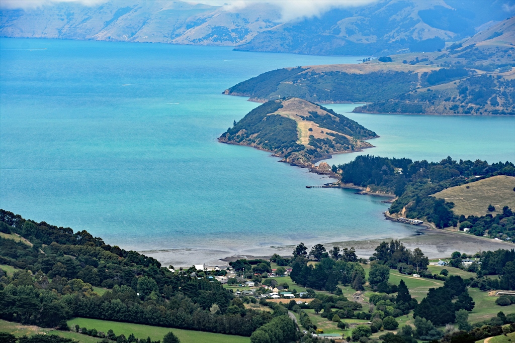 Bay of Akaroa auf der Banks Peninsula