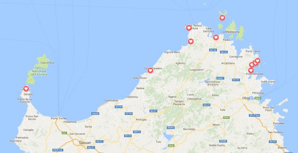 Übersicht schönste Strände im Norden Sardinien