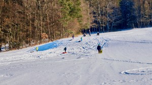 Schlittenfahren am Moritzberg
