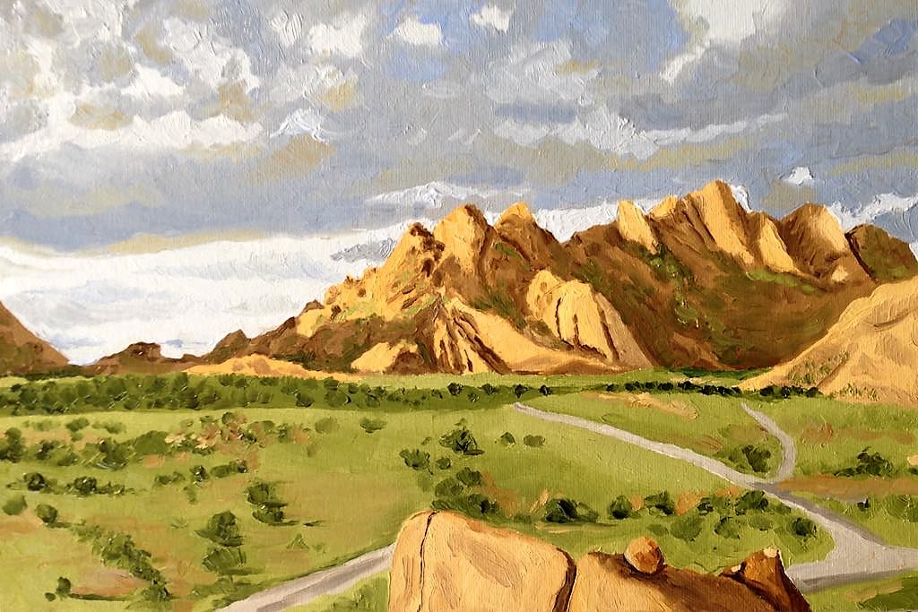 Spitzkoppe, Öl auf Malkarton (20 x 30 cm)