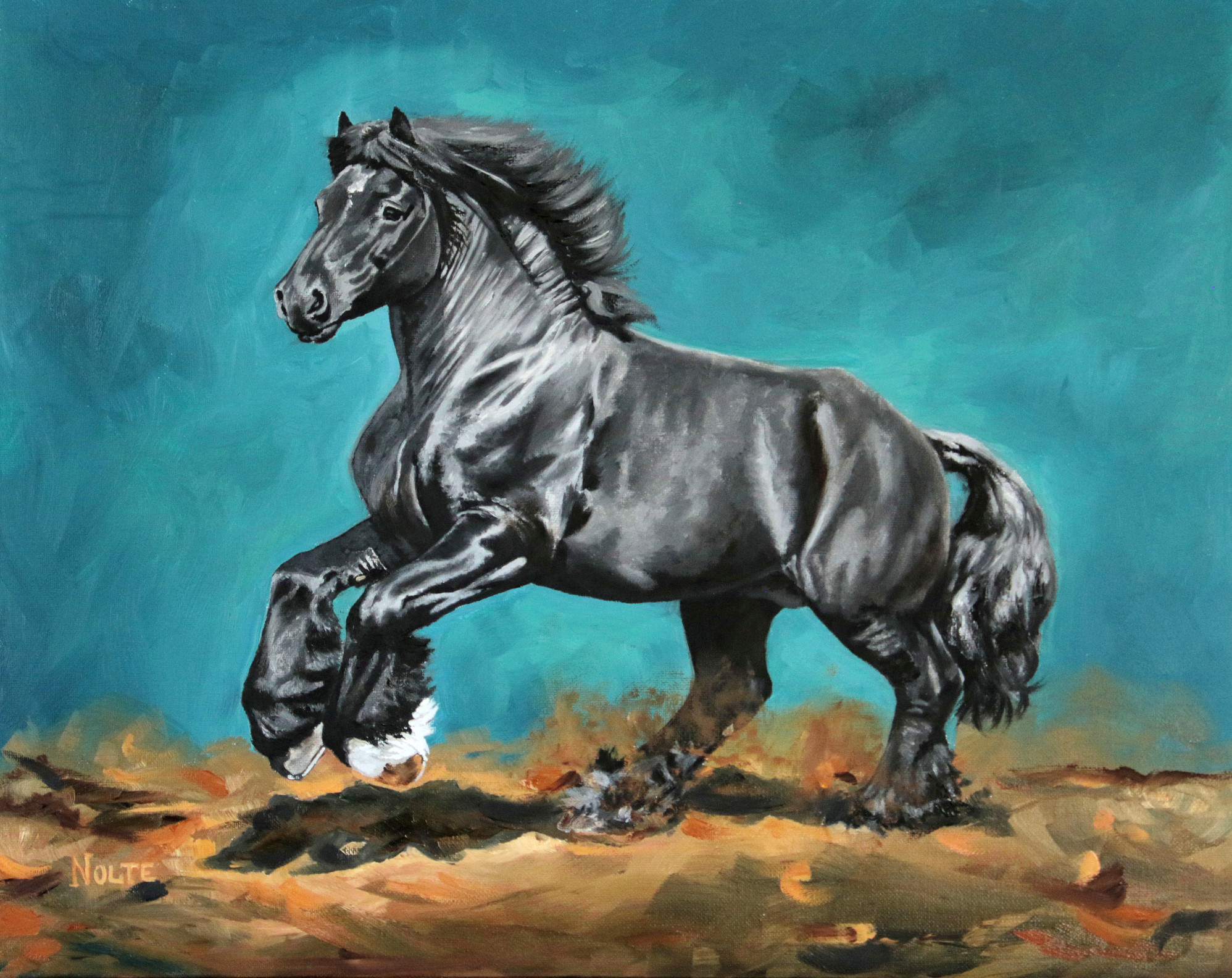 Fietje, Öl auf Malkarton (40x 50 cm)