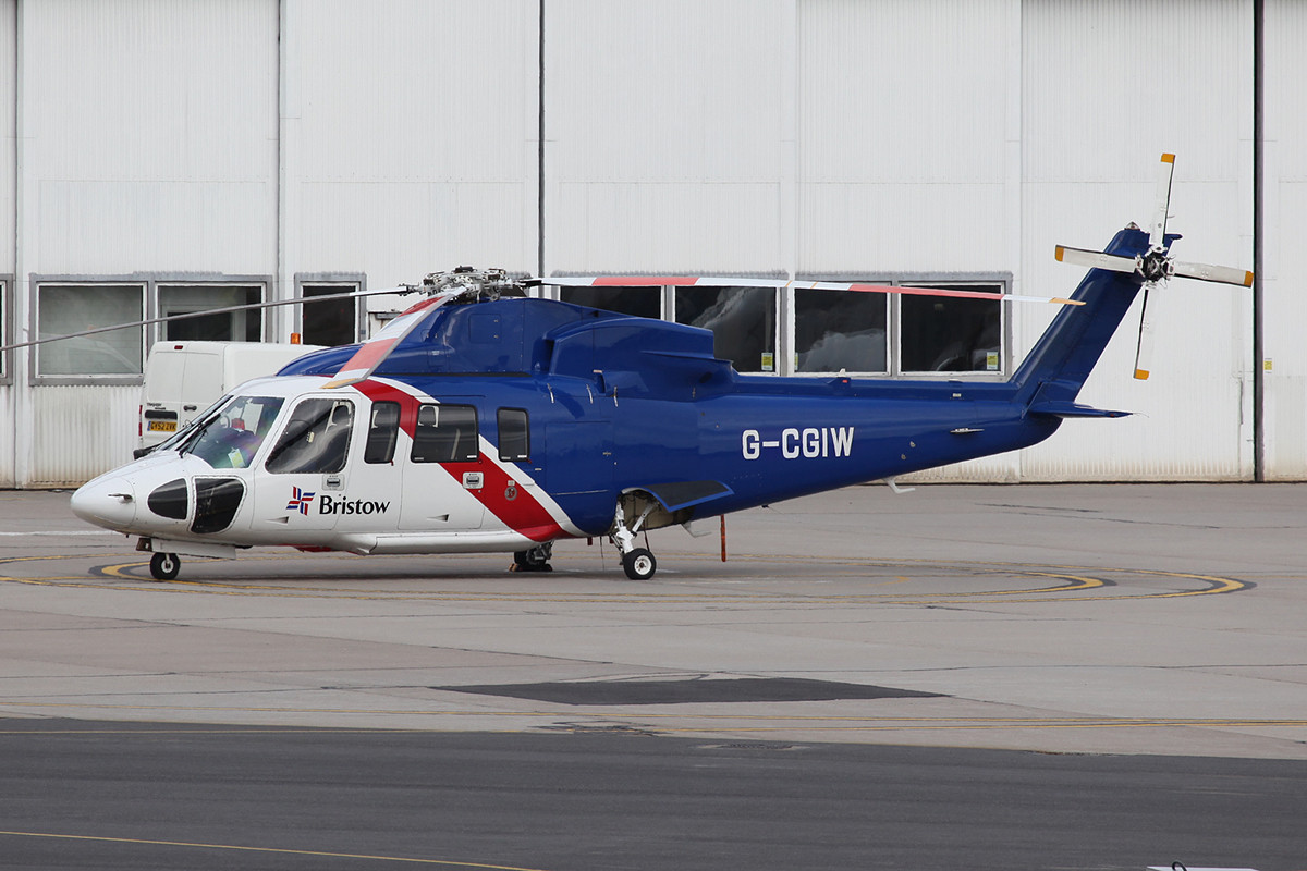 Das kleinste Exemplar war dieser S-76 von Bristow.