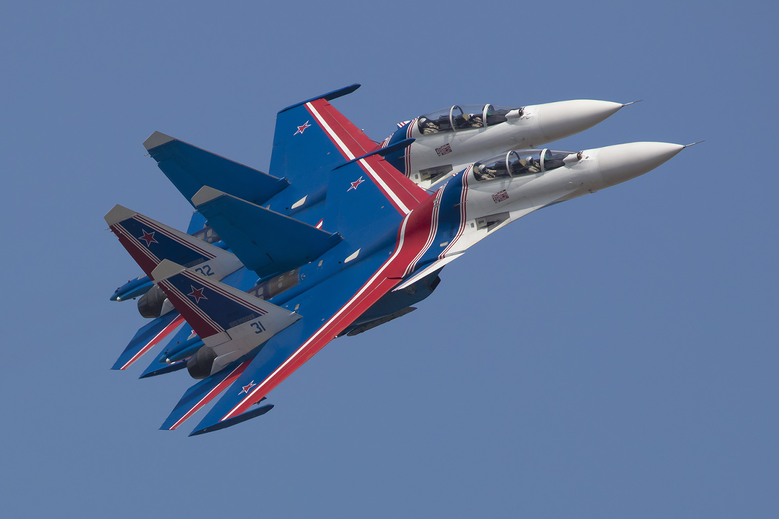 Seit 2017 fliegen die "Russian Knights" die Su-30.