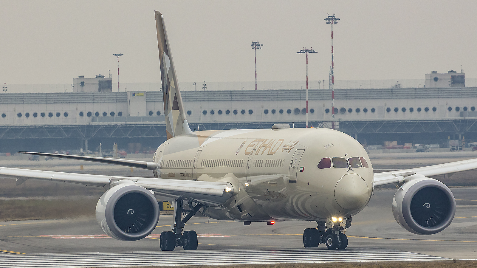 Die Dreamliner der Etihad fliegen schon wieder nach MXP.