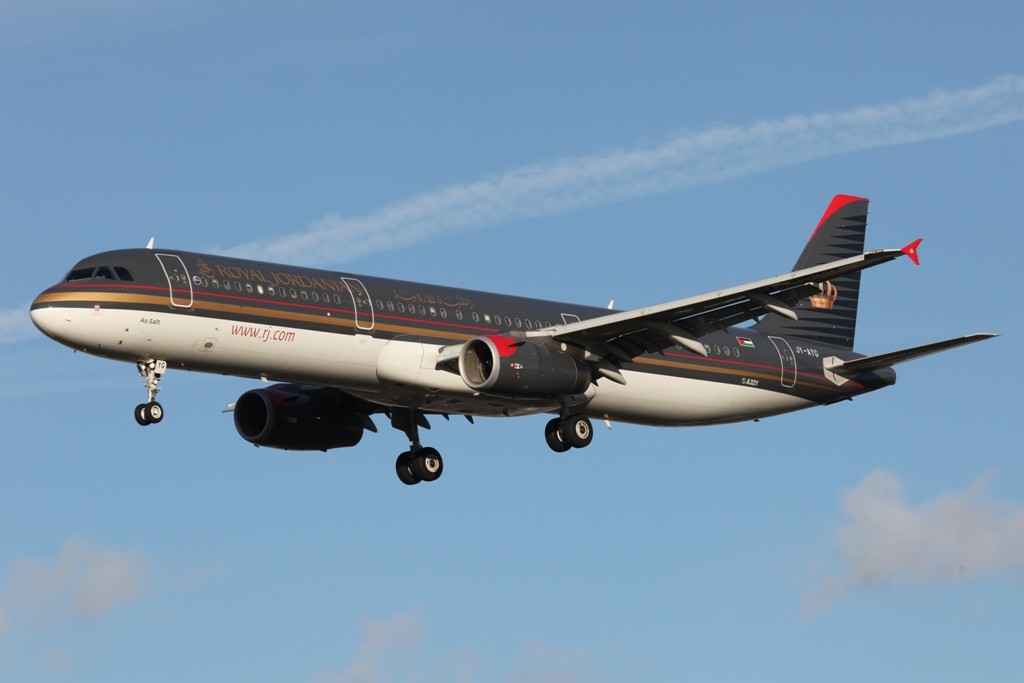 Ein A 320 der Royal Jordanian Airlines aus Amman