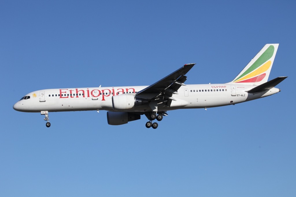 Die Ethiopian fliegt von Addis Abeba unter anderem mit Boeing 757 nach London.