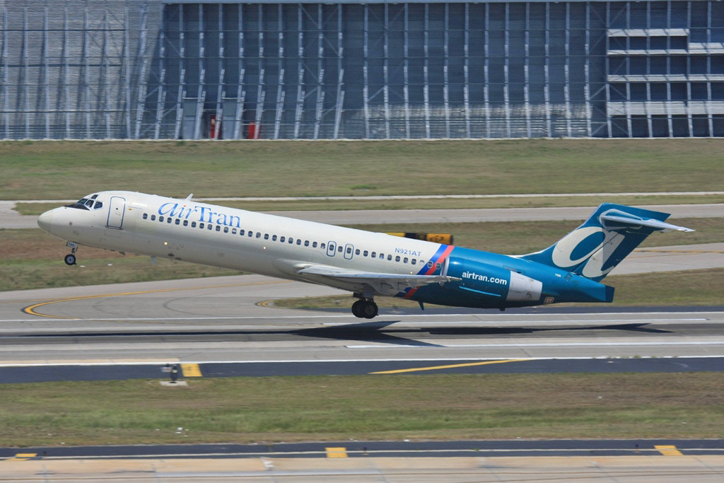 Abhängig von Typ und Gewicht ergeben sich verschiedene Motive, hier Airtran Boeing 717.