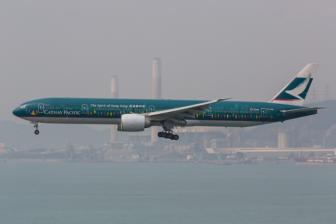 Die "Spirit of Hong Kong", Cathays neuer Logojet.