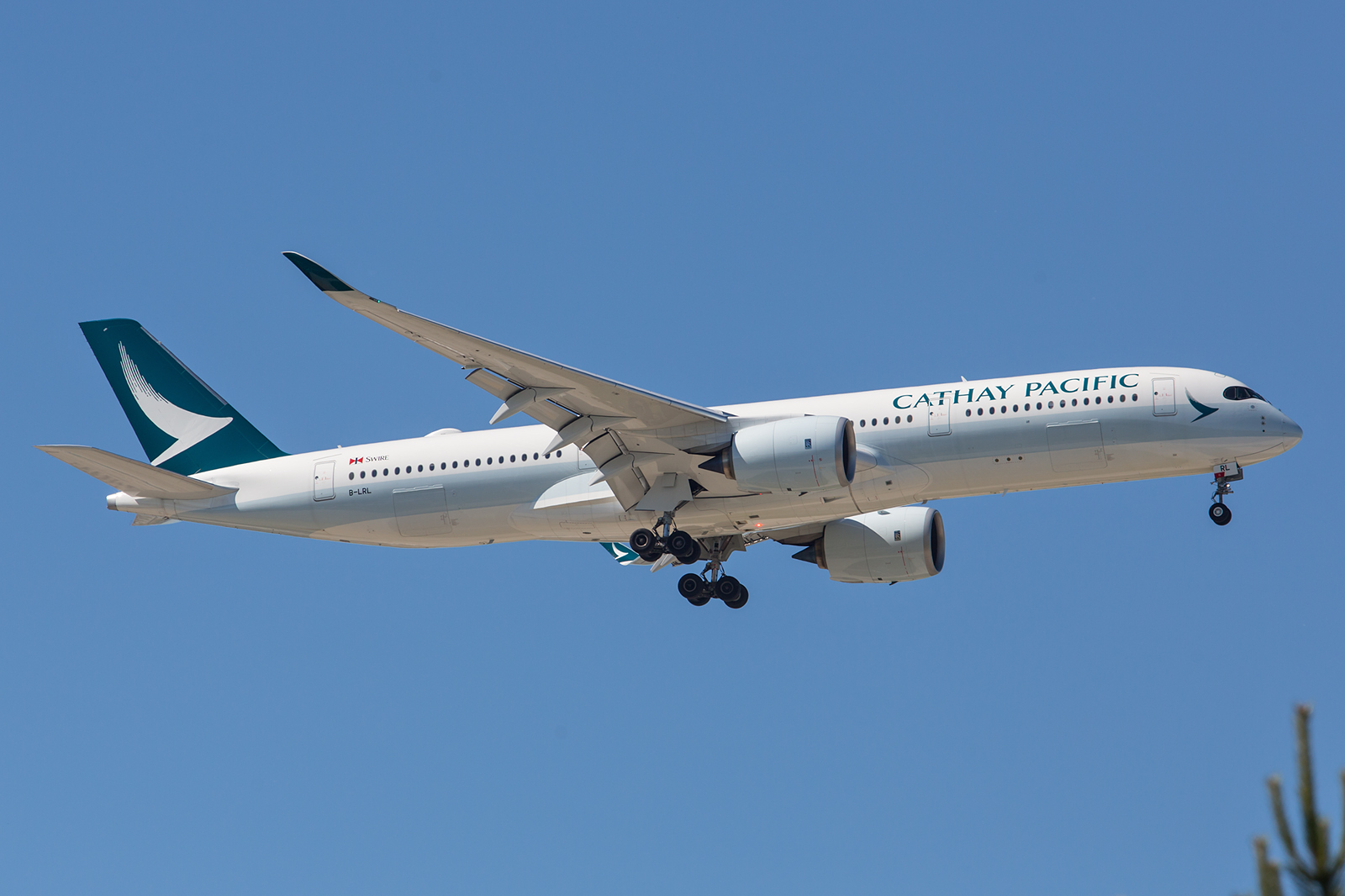 Cathay Pacific nutzt auf dem Kurs nach Paris ihre brandneuen Airbussa A 350XWB.