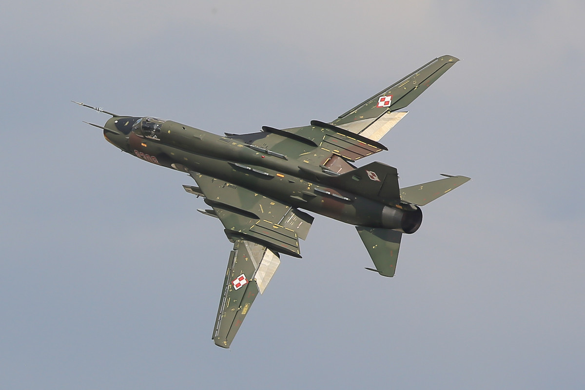 Eine SU-22 nach Touch-and-go.