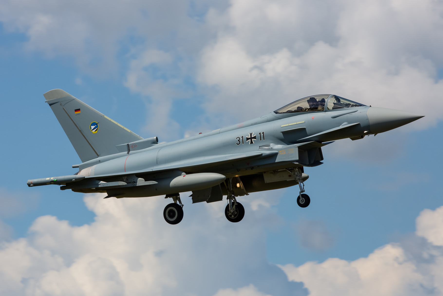 Deutscher Eurofighter nach der Vormittagsmission