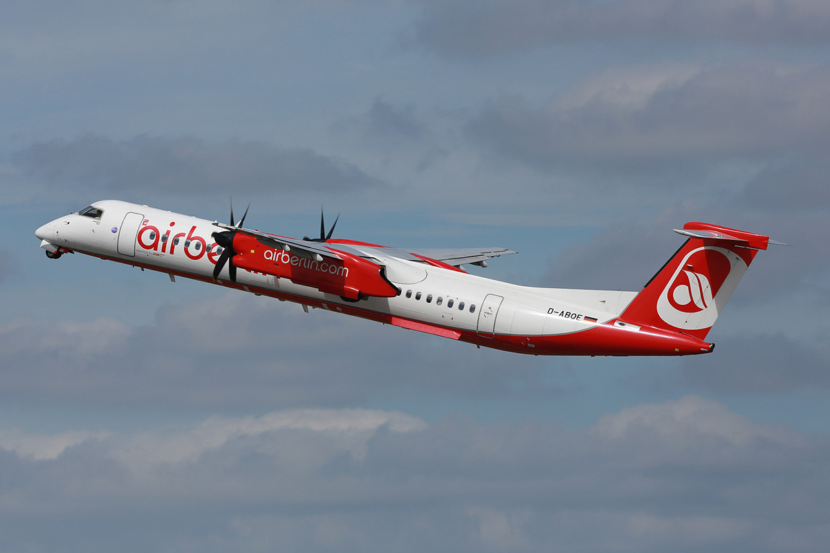 Auch die Dash-8 der Air Berlin gehören zur LGW.