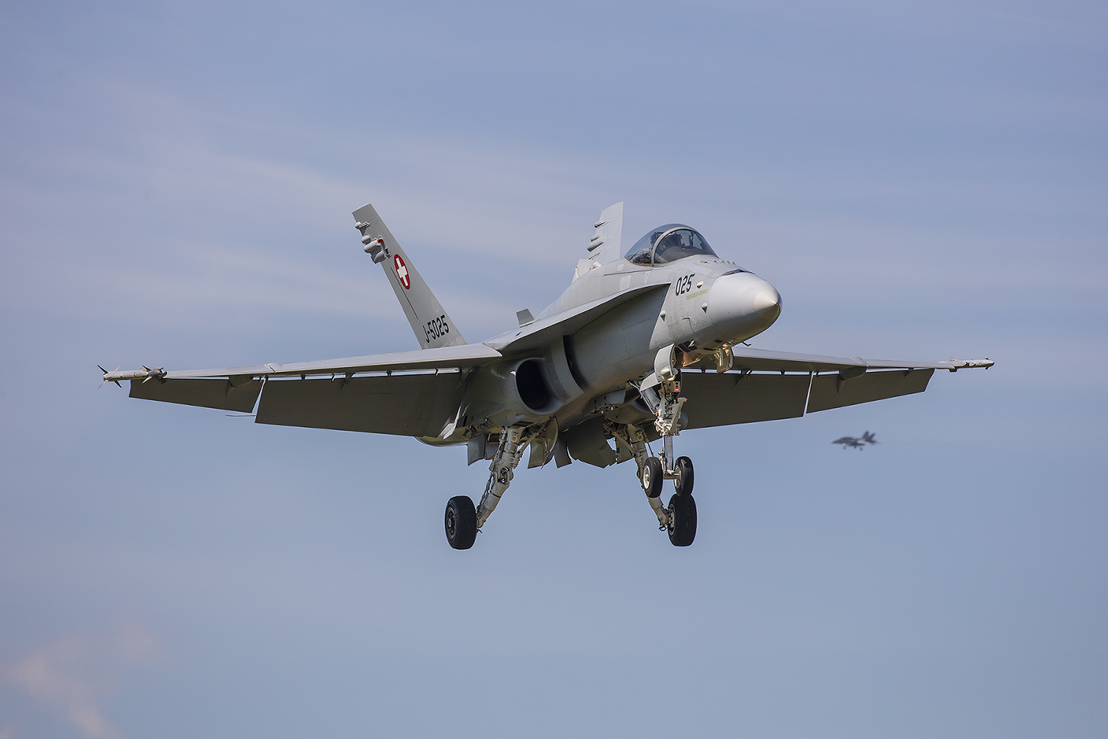 Acht Hornets wurden für die Trainingsflüge von Meiringen und Payerne verlegt.