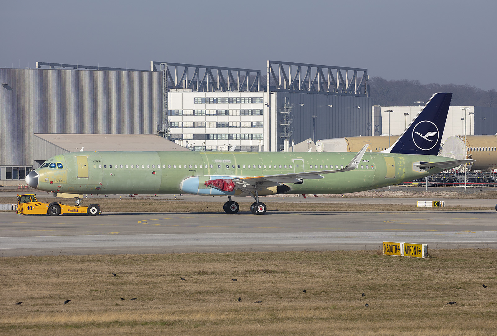 An diesem A 321 für den Kranich ist noch einiges zu tun.