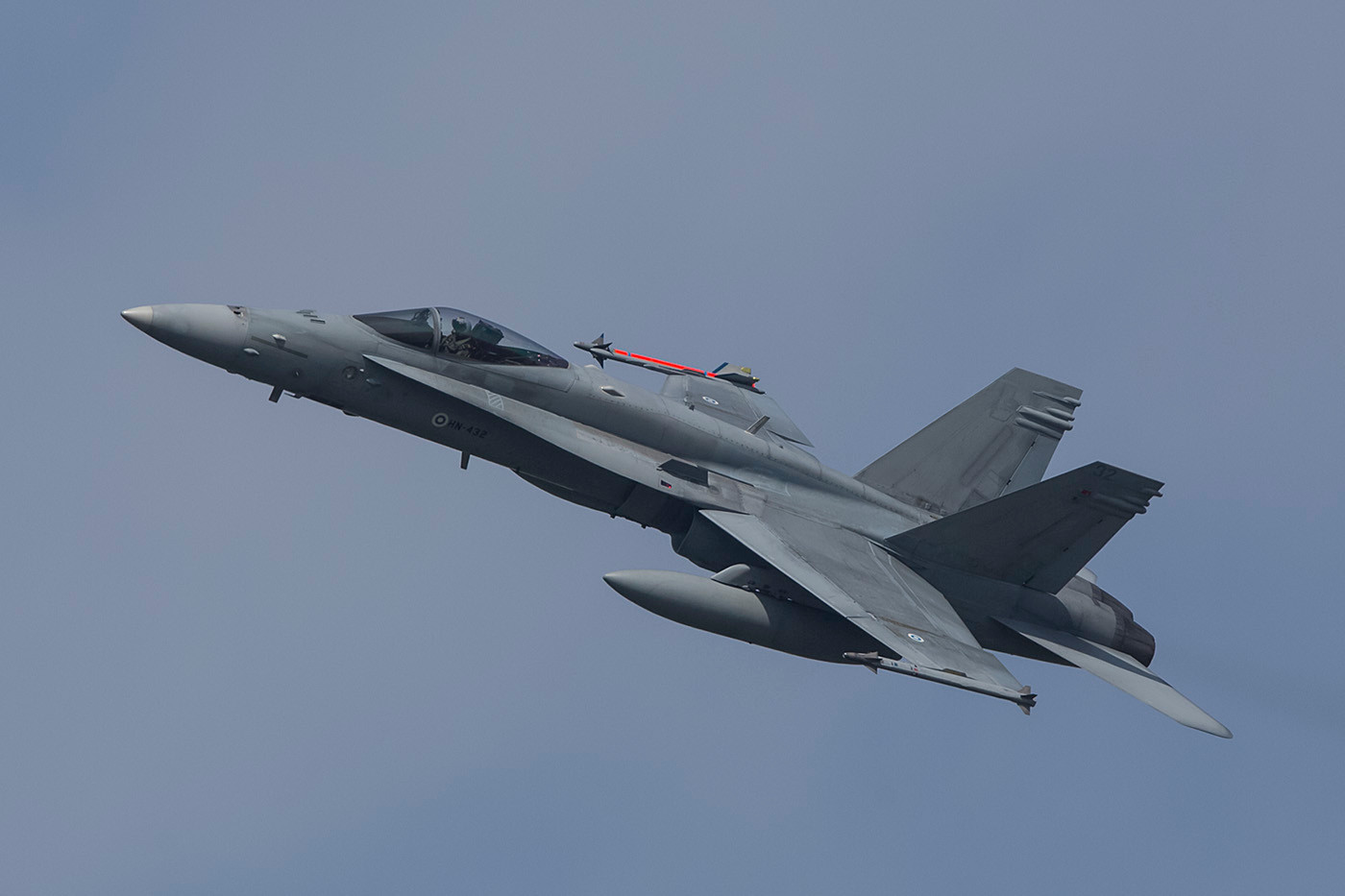 Finnische F-18 zu fotografieren ist nicht immer ein Vergnügen.