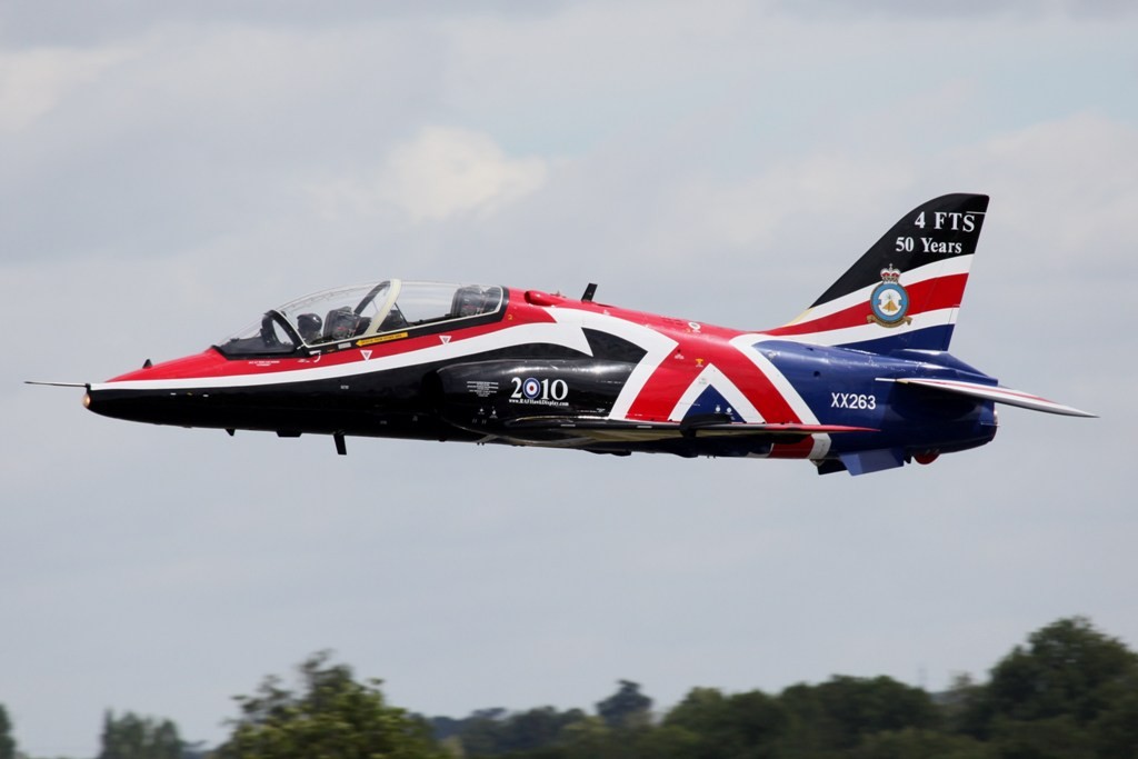 Der BAe Hawk des Solo Display Teams der RAF