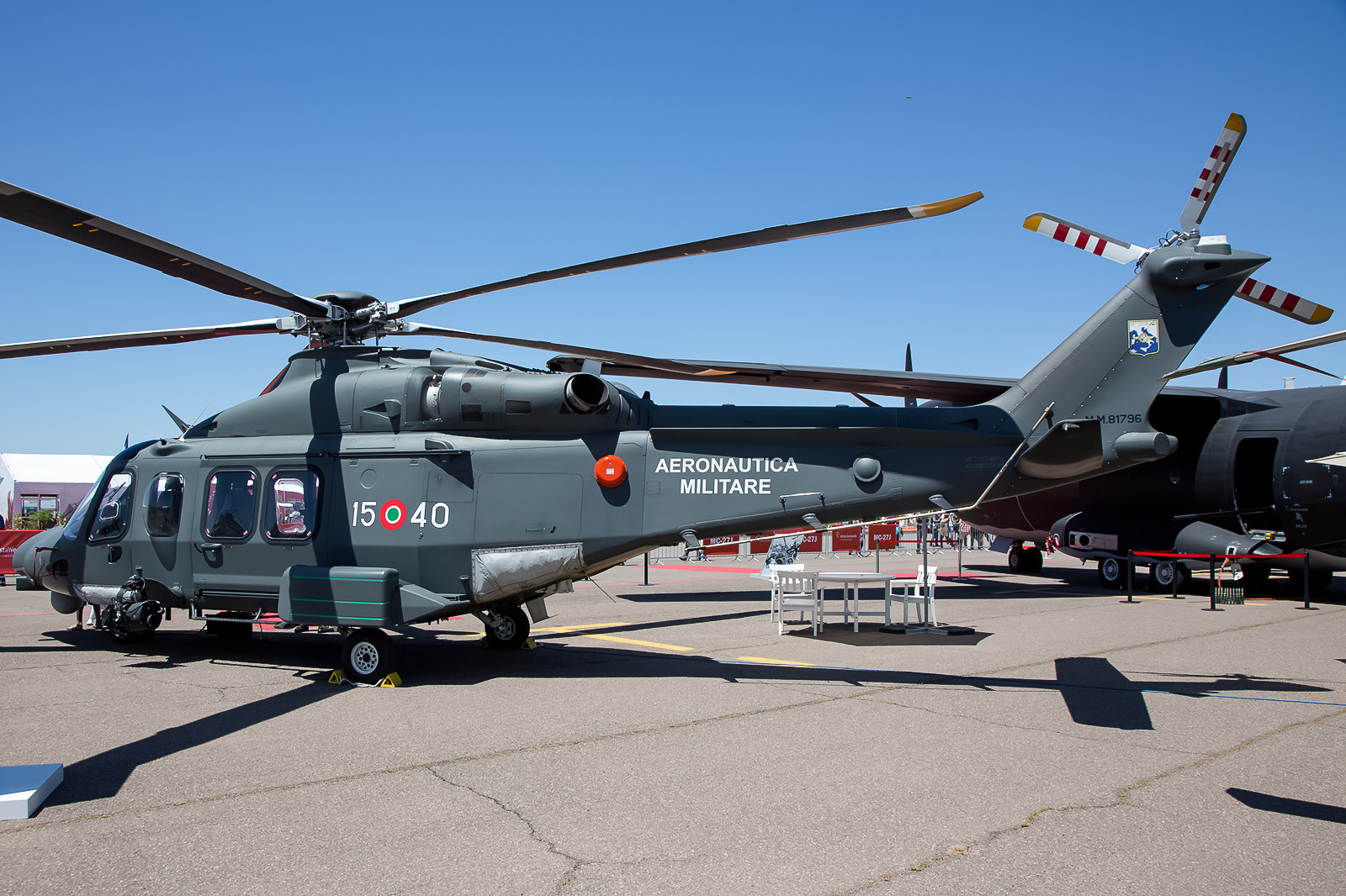 Von der Aeronautica Militare kam u.a. diese Agusta Westland AW-139 der 15 Stormo aus Cervia / San Giorio.