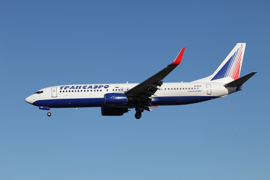 Die Transaero aus Moskau DME kam mit Boeing 737-800.