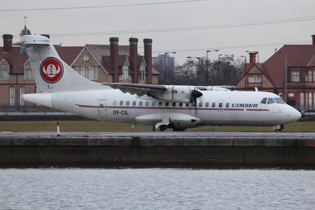 Cimber Air aus Dänemark mit einer ATR 42.