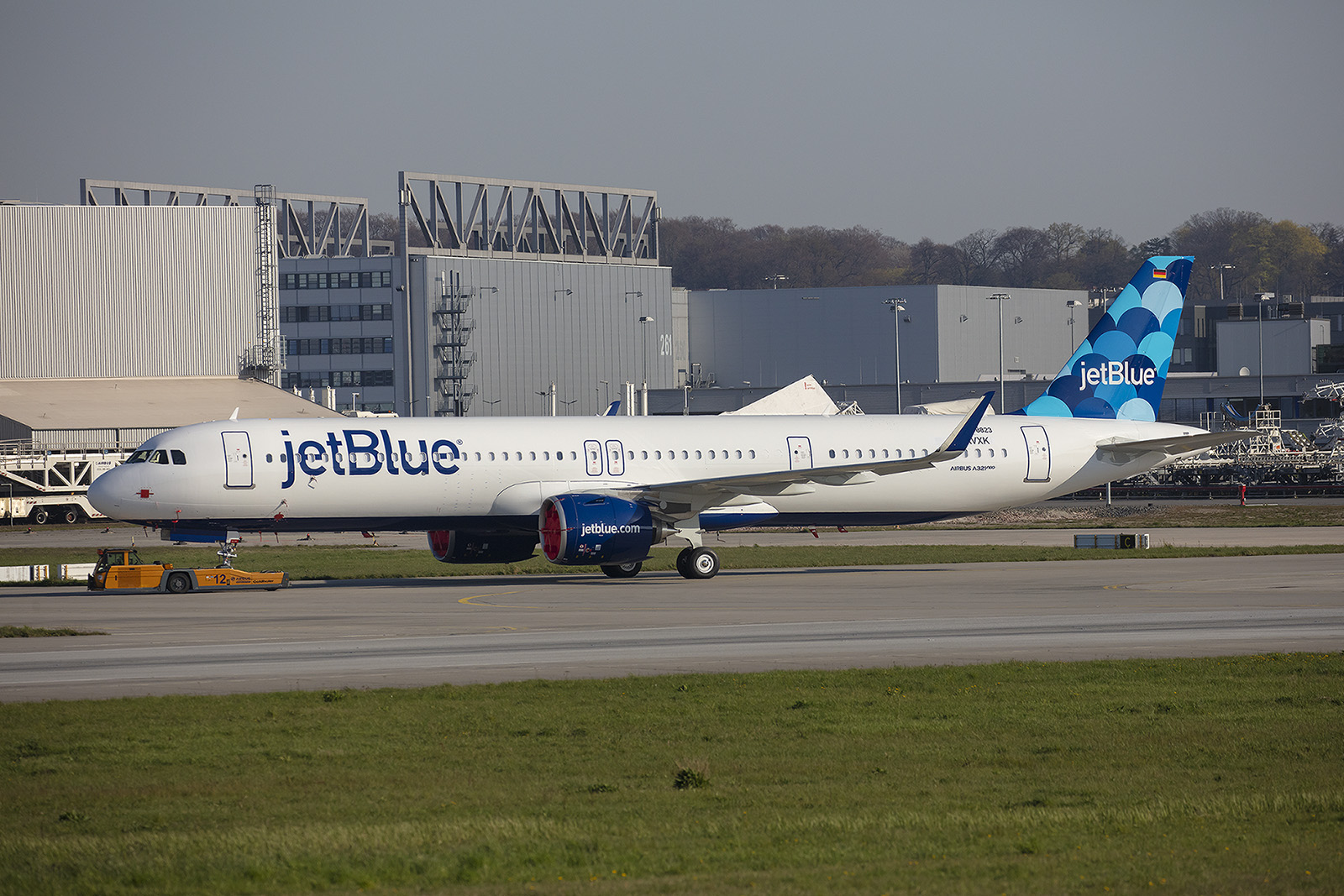 A 321NX für die Jetblue Air aus New York, an der auch die Lufthansa beteiligt ist.