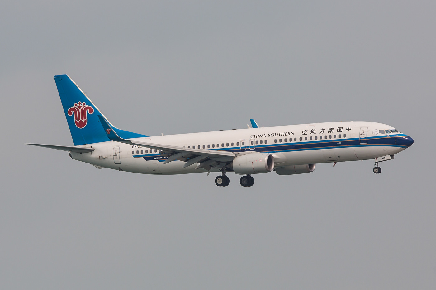 Chinas größte Airline, China Southern mit Boeing 737-800.