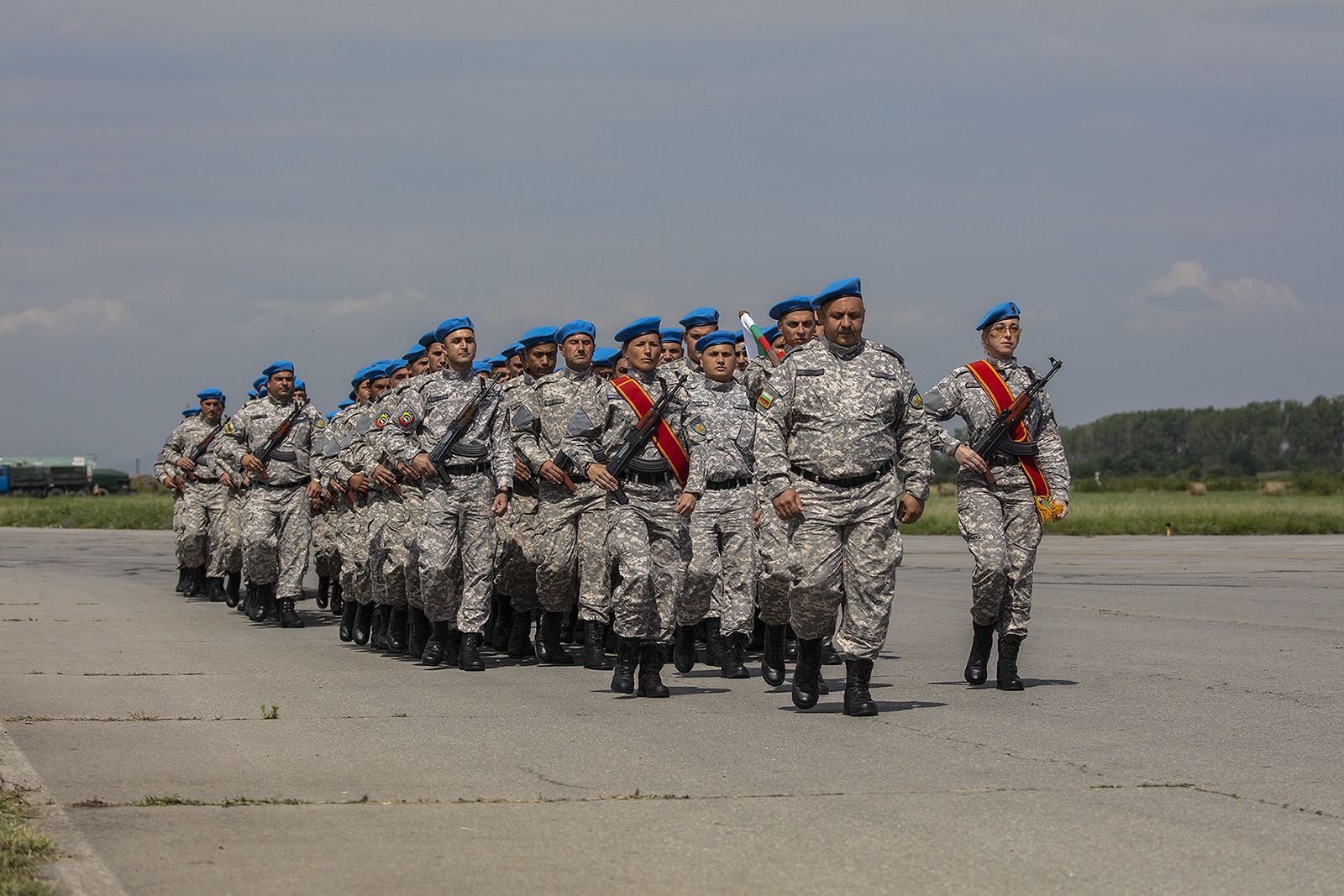 Ohne Marschieren geht´s in keiner Armee.