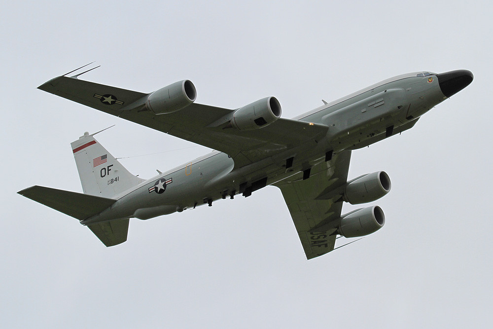 RC-135W von Offutt AFB (Nebraska). Die RAF plant insghesamt 3 KC-135 der USAF anzukaufen, um diese dann umbauen zu lassen.