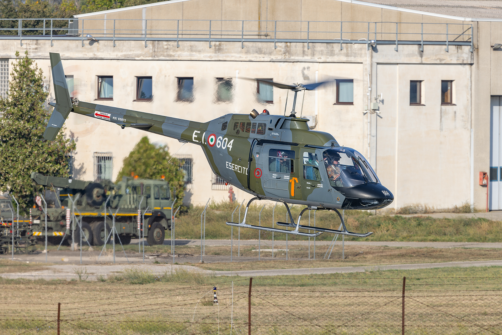 Die italienische Armee beschränkte sich auf den Jet Ranger an jenem Freitagmorgen.