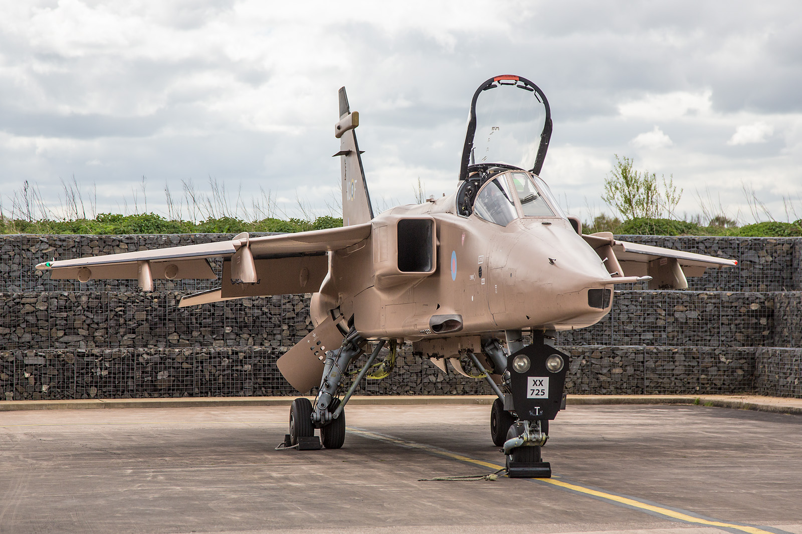 XX725 Jaguar GR.3A noch in den Farben der Operation "Dessert Storm".