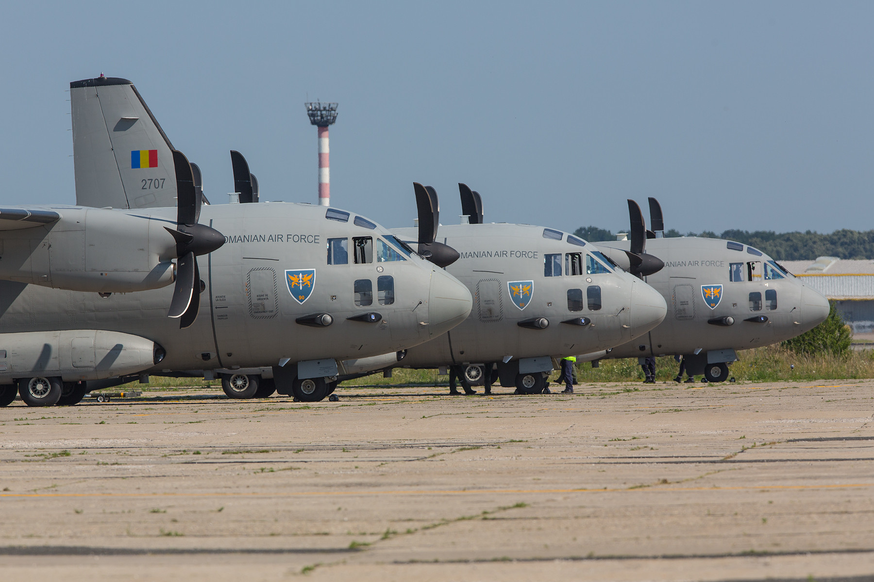 Drei der insgesamt sieben C-27J Spartan.