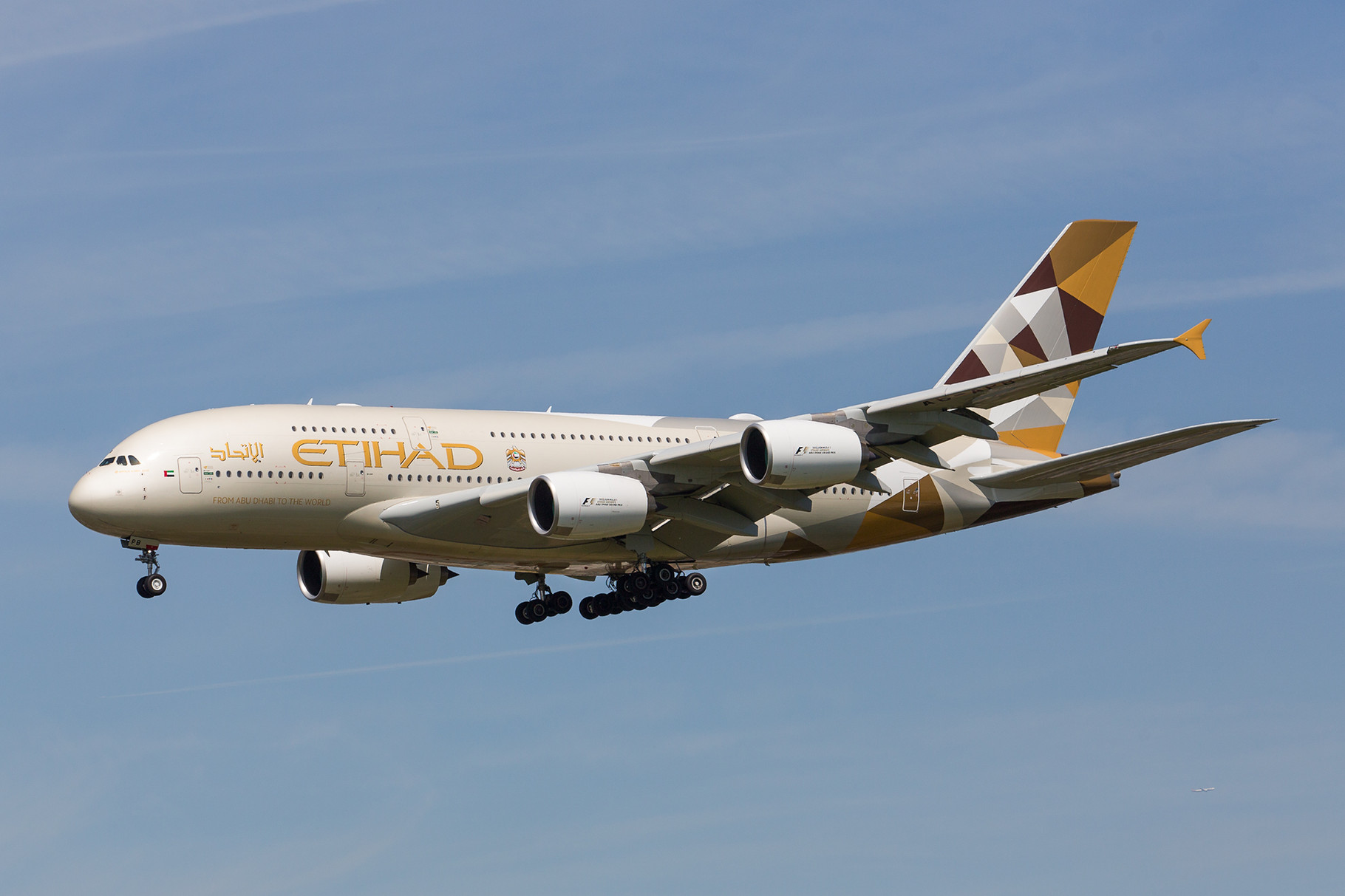 Zwei Mal täglich kommt Ethiad mit der A 380 aus Abu Dhabi.