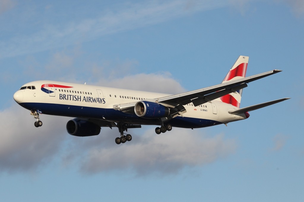 Boeing 767-300 der BA, sie bleiben noch einige Jahre in der Flotte.